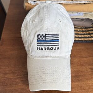 Harbour Beige Cap with Embroidered Flag